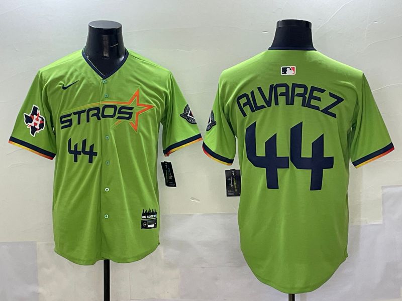 Men Houston Astros #44 Alvarez Green three generations Joint Name 2025 Nike MLB Jersey style 9